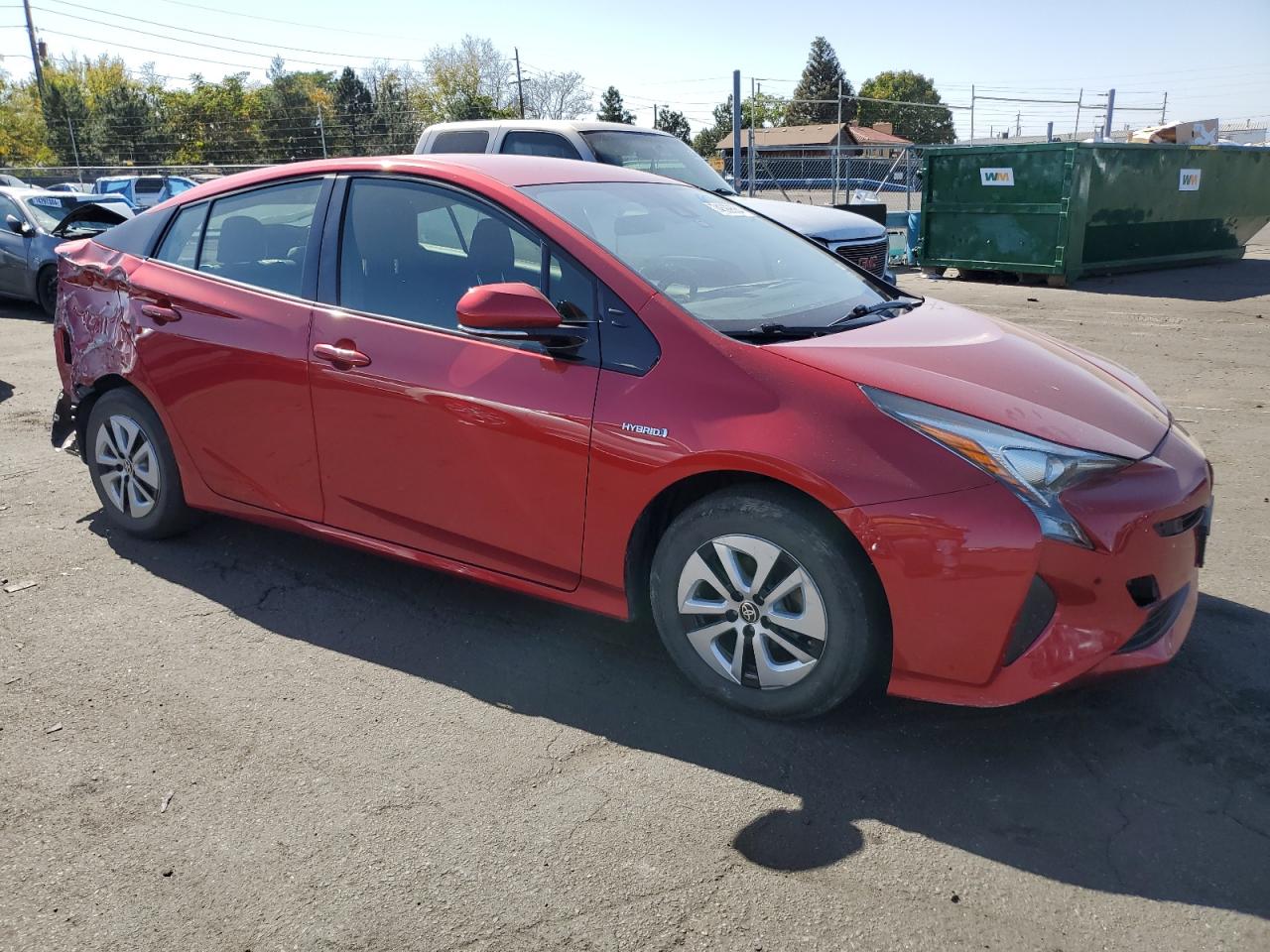 2018 Toyota Prius VIN JTDKBRFU2J3600388 Copart auction photo, rear end / hail damage thumbnail 4