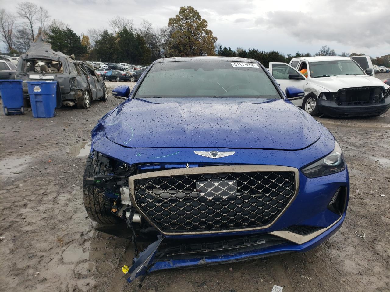 2019 Genesis G70 VIN KMTG44LA0KU022849 Copart auction photo, front end / side damage thumbnail 5