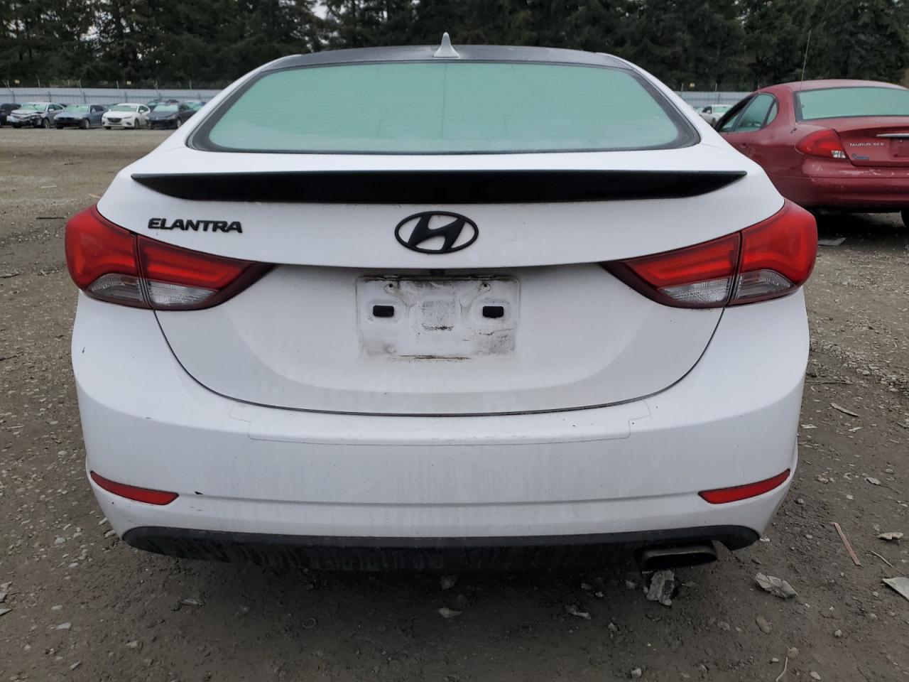 2015 Hyundai Elantra VIN KMHDH4AH3FU321291 Copart auction photo, side damage thumbnail 6