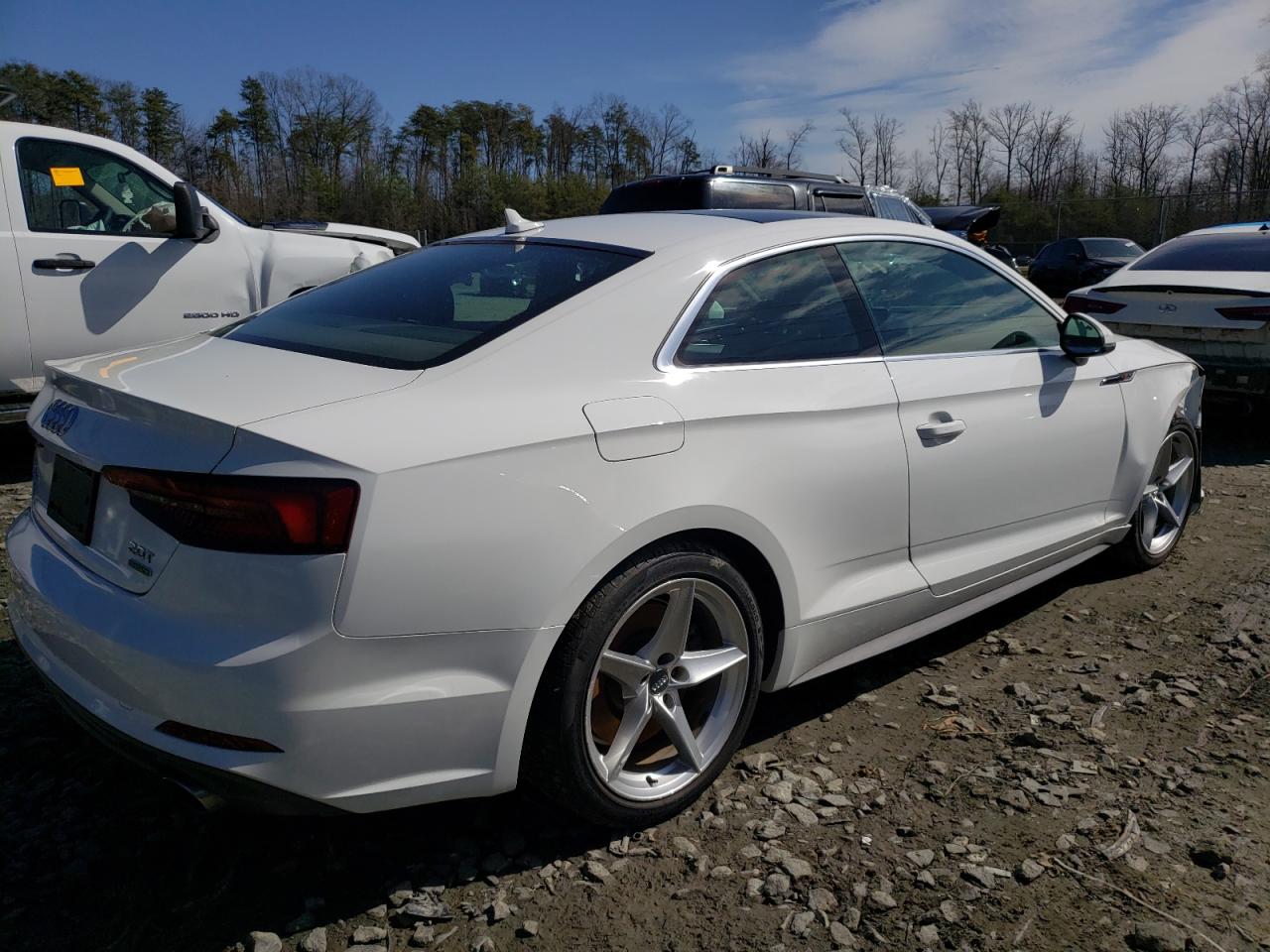 2018 Audi A5 VIN WAUSNAF52JA017524 Copart auction photo, front end damage thumbnail 3