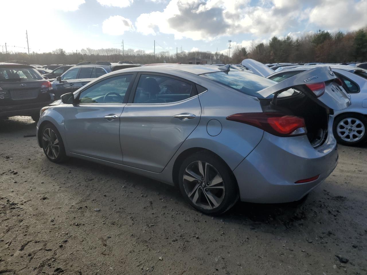 2015 Hyundai Elantra VIN 5NPDH4AE8FH582873 Copart auction photo, rear end / front end damage thumbnail 2
