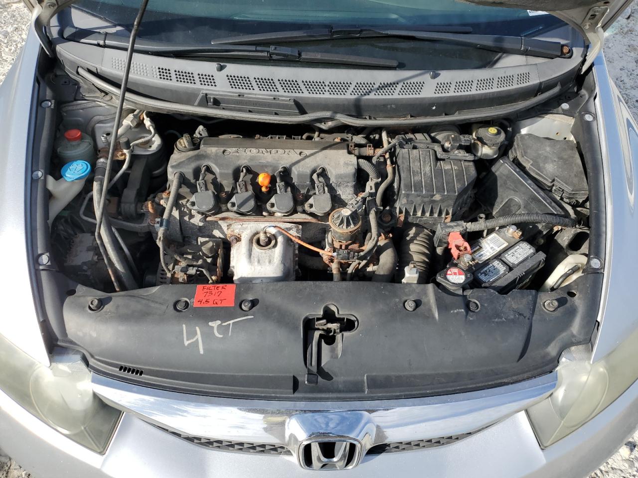 2009 Honda Civic VIN 19XFA16989E017524 Copart auction photo, side / front end damage thumbnail 11