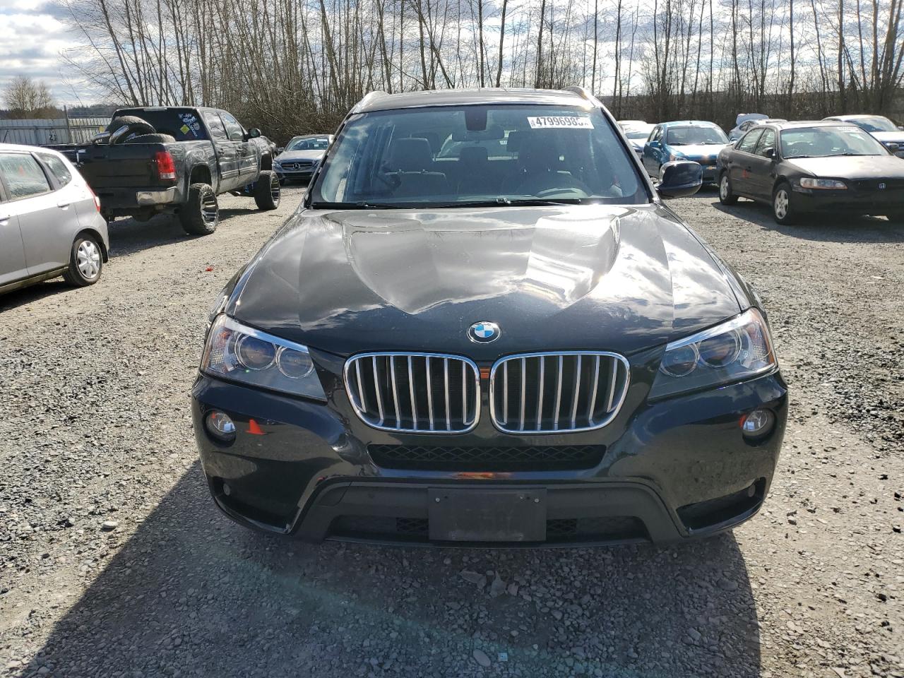 2013 BMW X3 VIN 5UXWX9C59D0D00516 Copart auction photo, side / rear end damage thumbnail 5