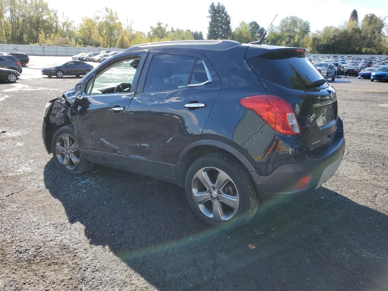 2013 Buick Encore VIN KL4CJBSB0DB056626 Copart auction photo, side / front end damage thumbnail 2