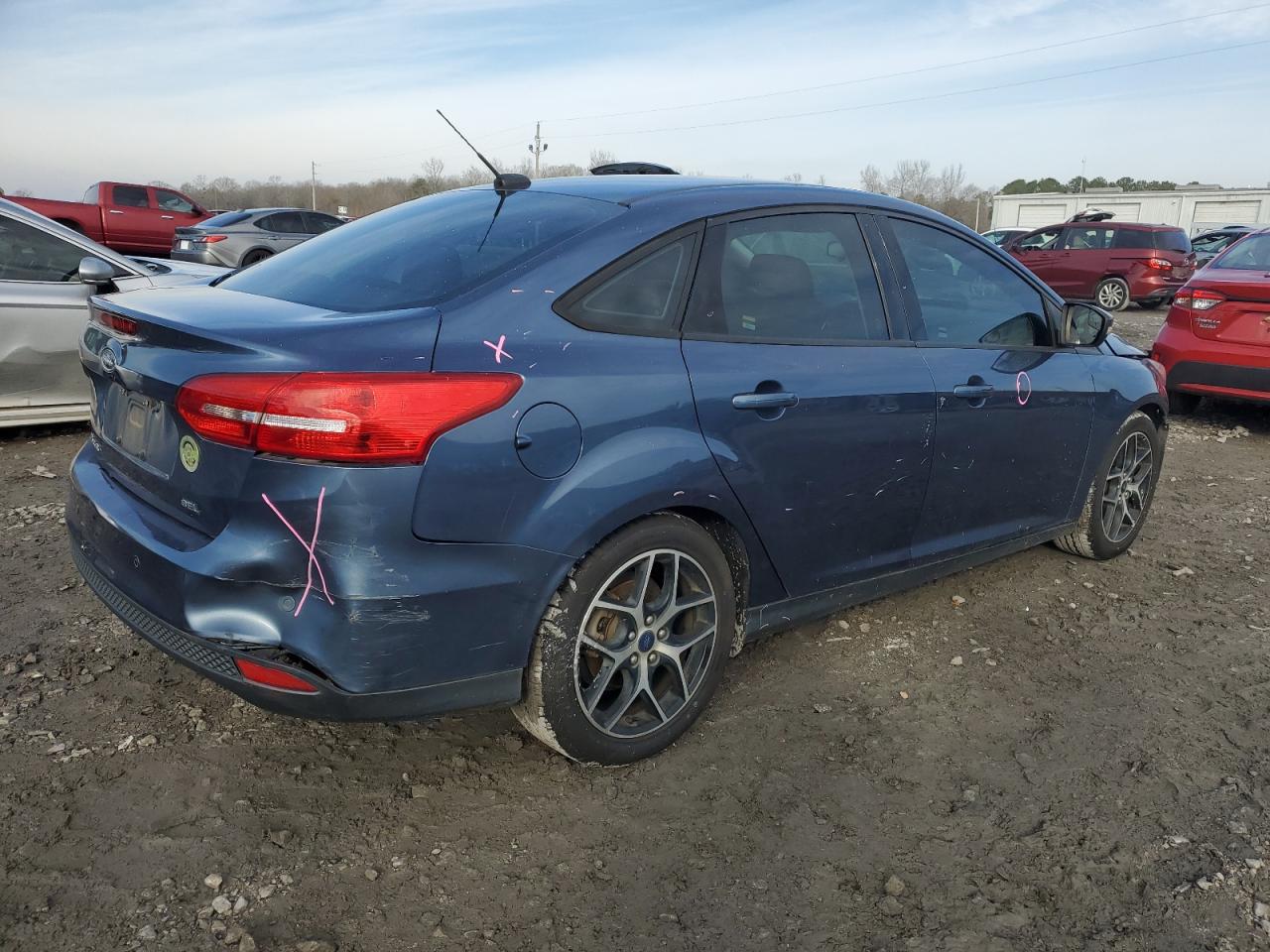 2018 Ford Focus VIN 1FADP3H21JL298746 Copart auction photo, front end / all over damage thumbnail 3