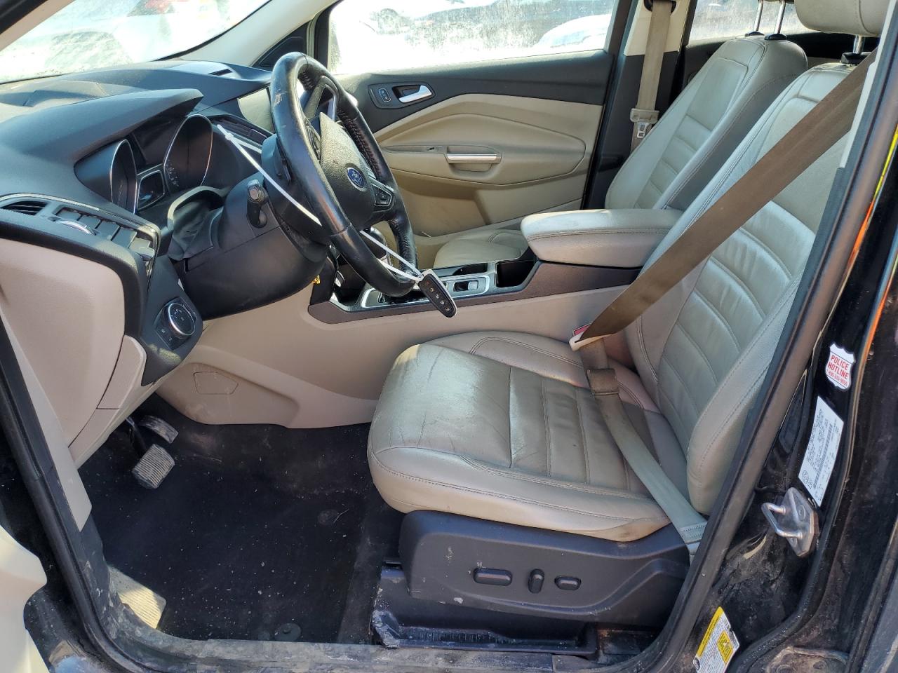 2017 Ford Escape VIN 1FMCU9J96HUA33328 Copart auction photo, front end damage thumbnail 7