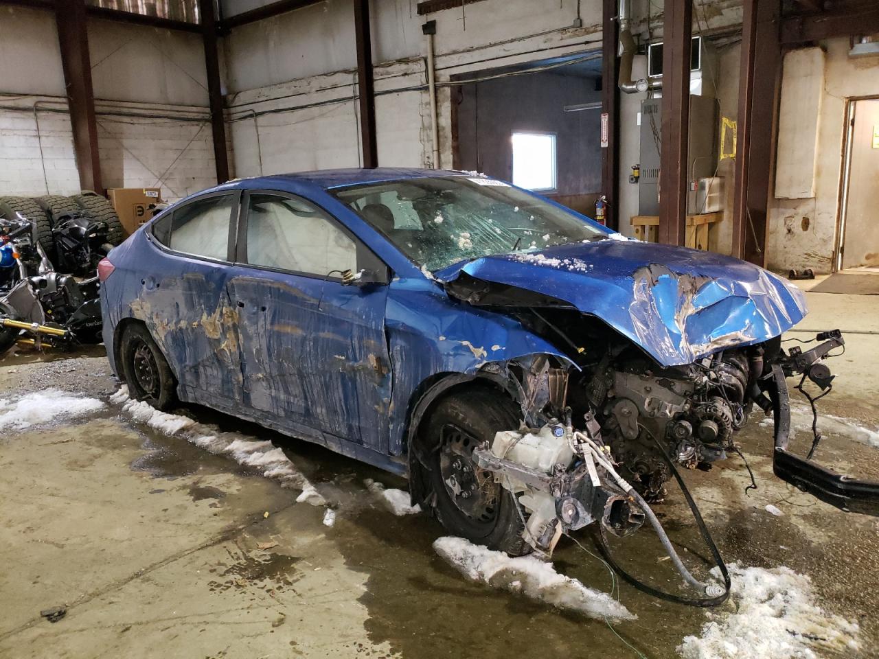 2017 Hyundai Elantra VIN 5NPD74LF0HH129391 Copart auction photo, front end / side damage thumbnail 4