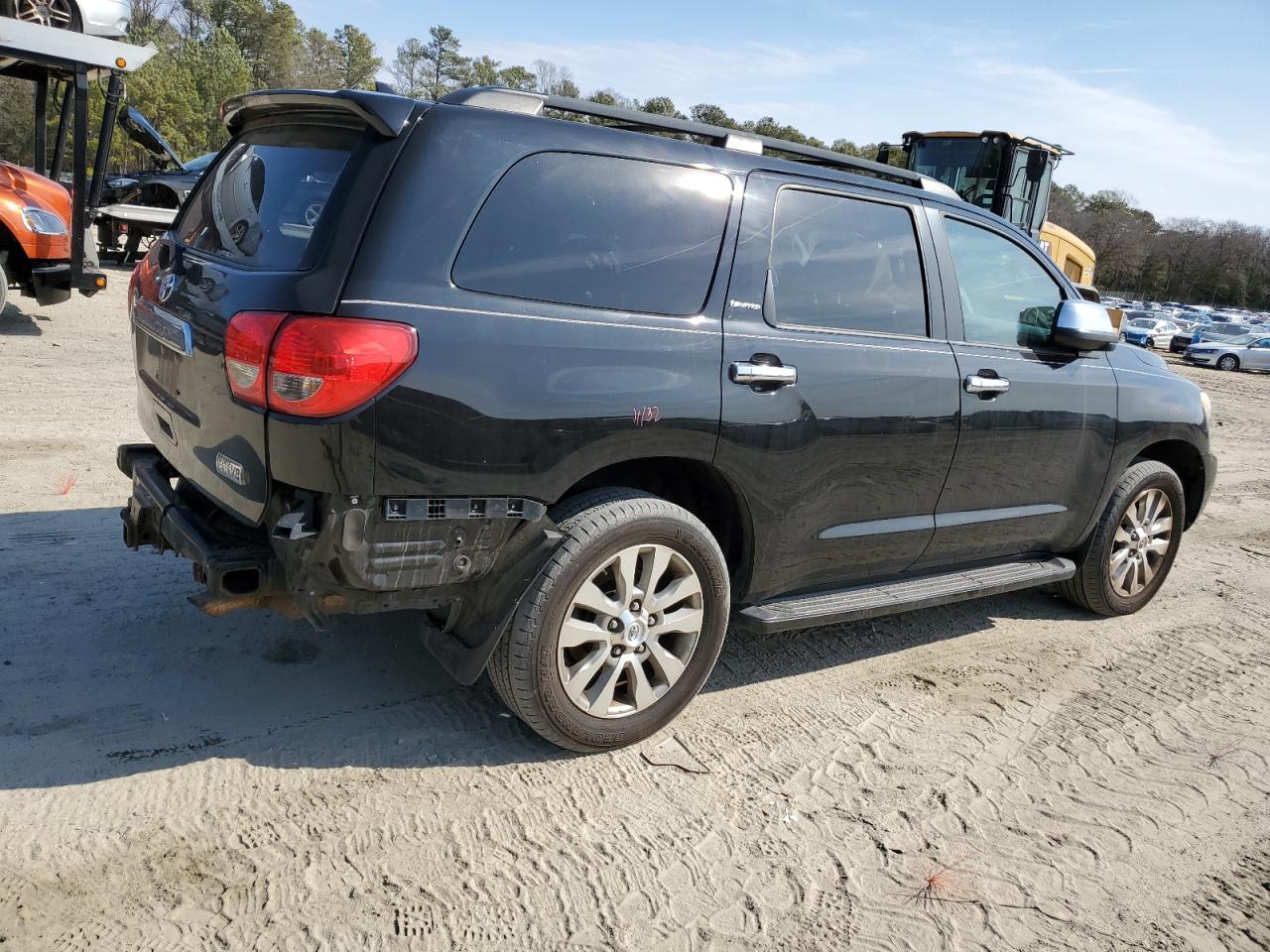 2014 Toyota Sequoia VIN 5TDJY5G19ES105732 Copart auction photo, rear end damage thumbnail 3