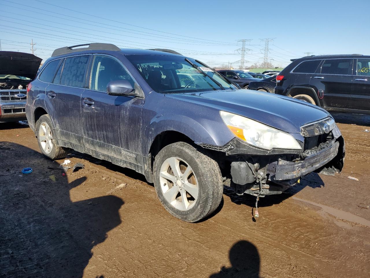2014 Subaru Outback VIN 4S4BRBCCXE3288868 Copart auction photo, frame damage / front end damage thumbnail 4