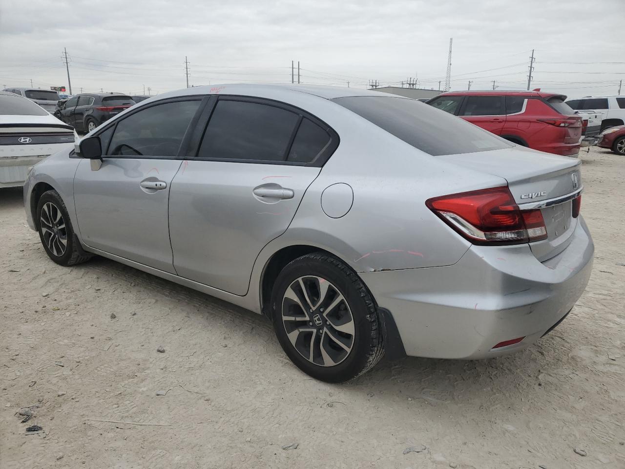 2015 Honda Civic VIN 19XFB2F8XFE038428 Copart auction photo, side damage thumbnail 2