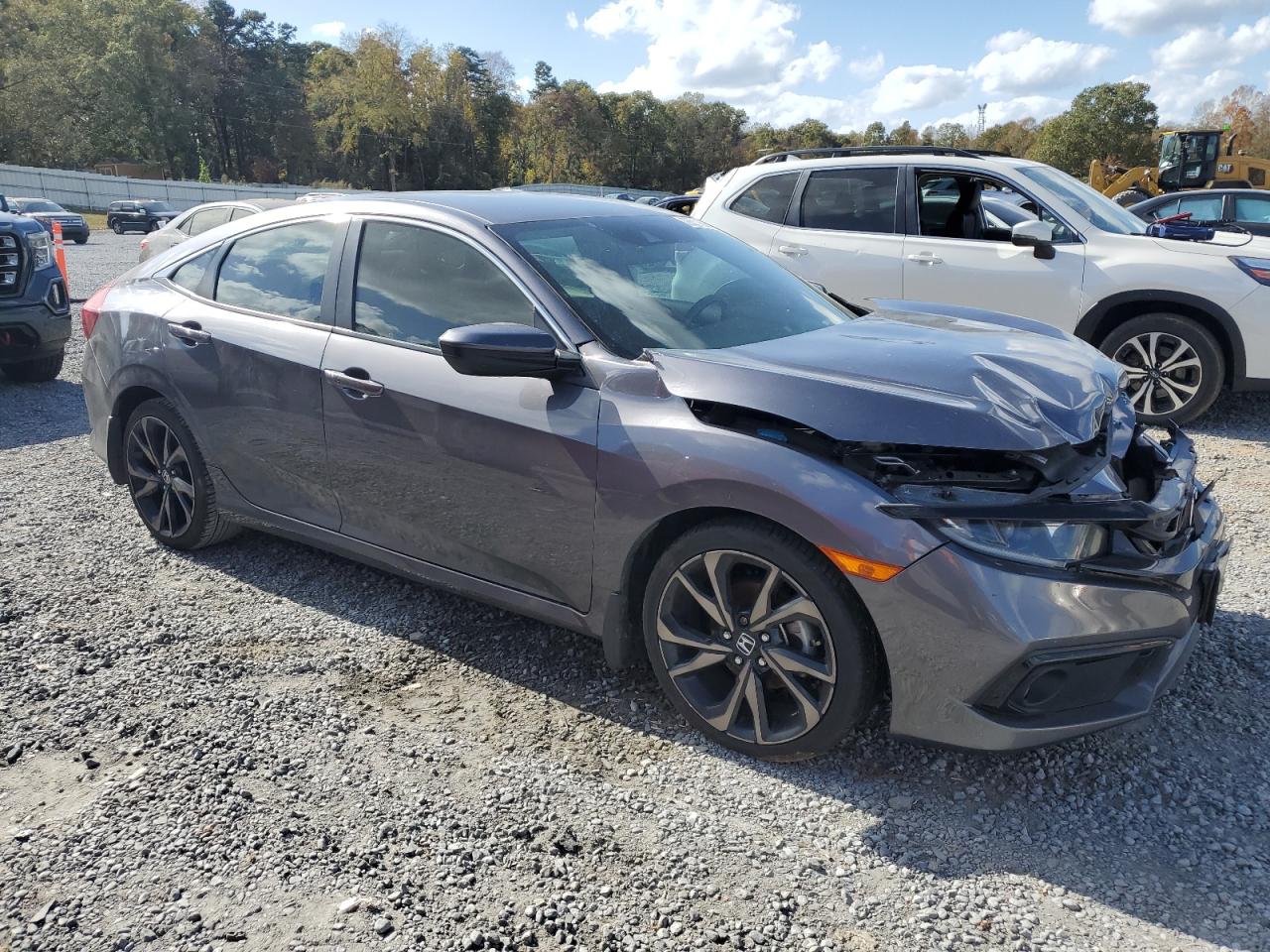 2019 Honda Civic VIN 2HGFC2F87KH563346 Copart auction photo, front end damage thumbnail 4