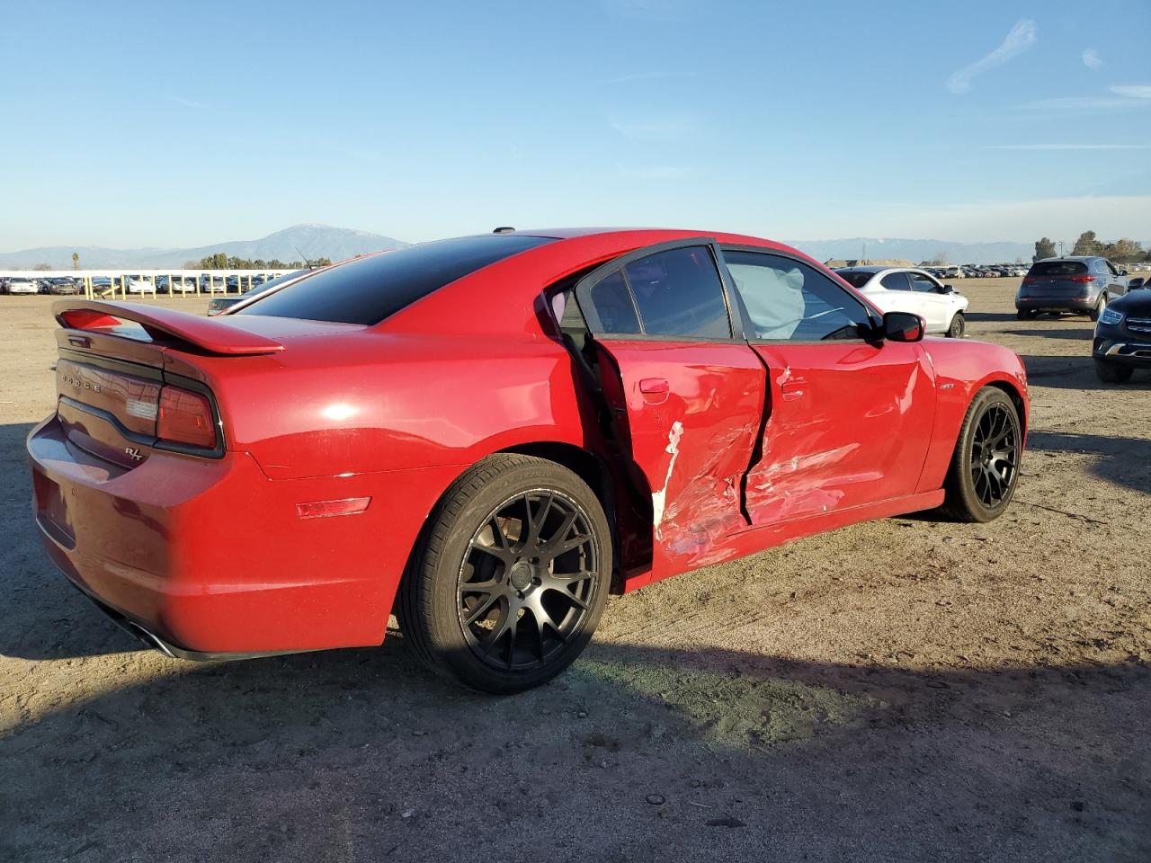 2013 Dodge Charger VIN 2C3CDXCT9DH532093 Copart auction photo, side / front end damage thumbnail 3