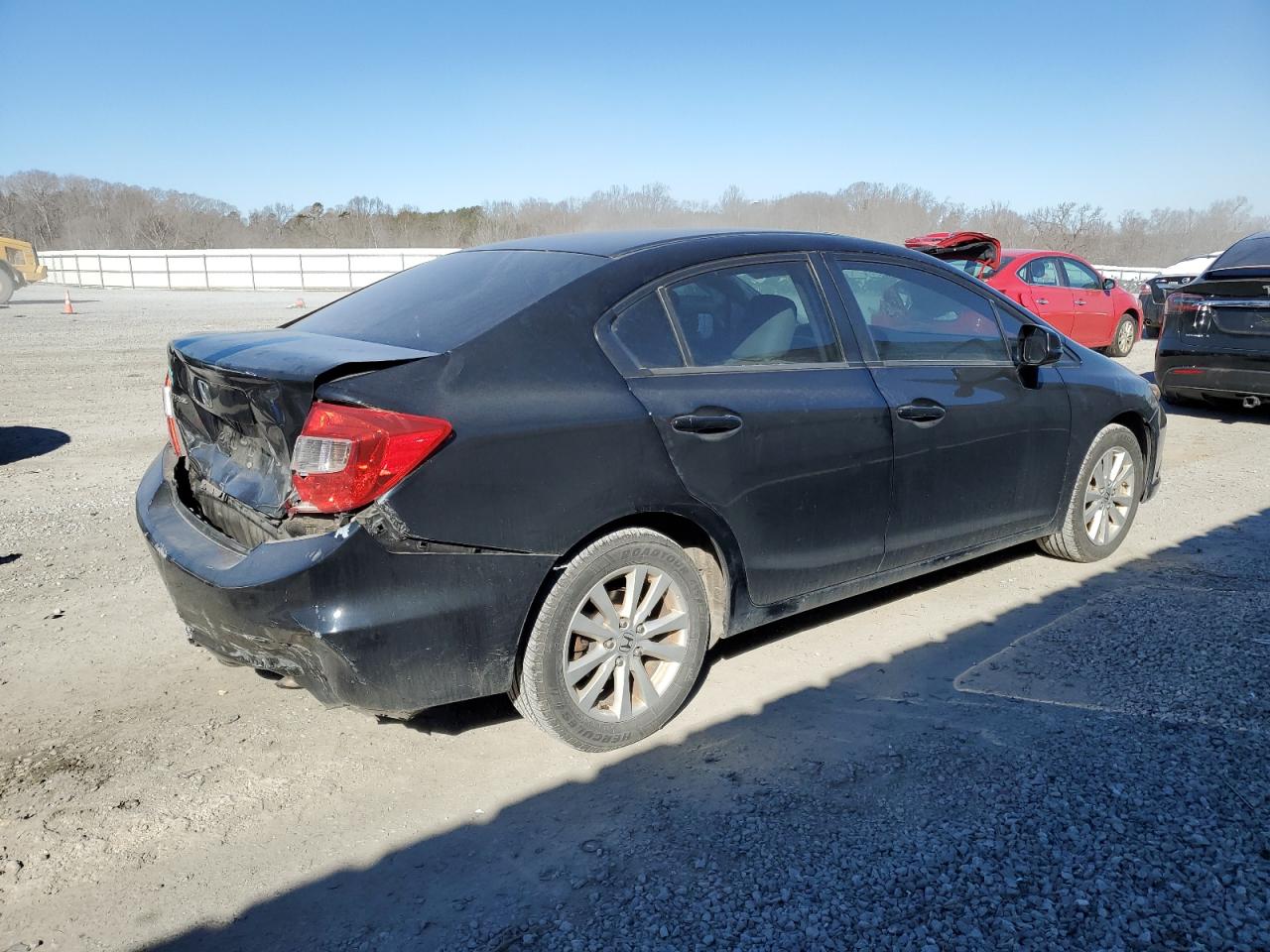 2012 Honda Civic VIN 19XFB2F87CE385100 Copart auction photo, rear end / minor dent/scratches damage thumbnail 3