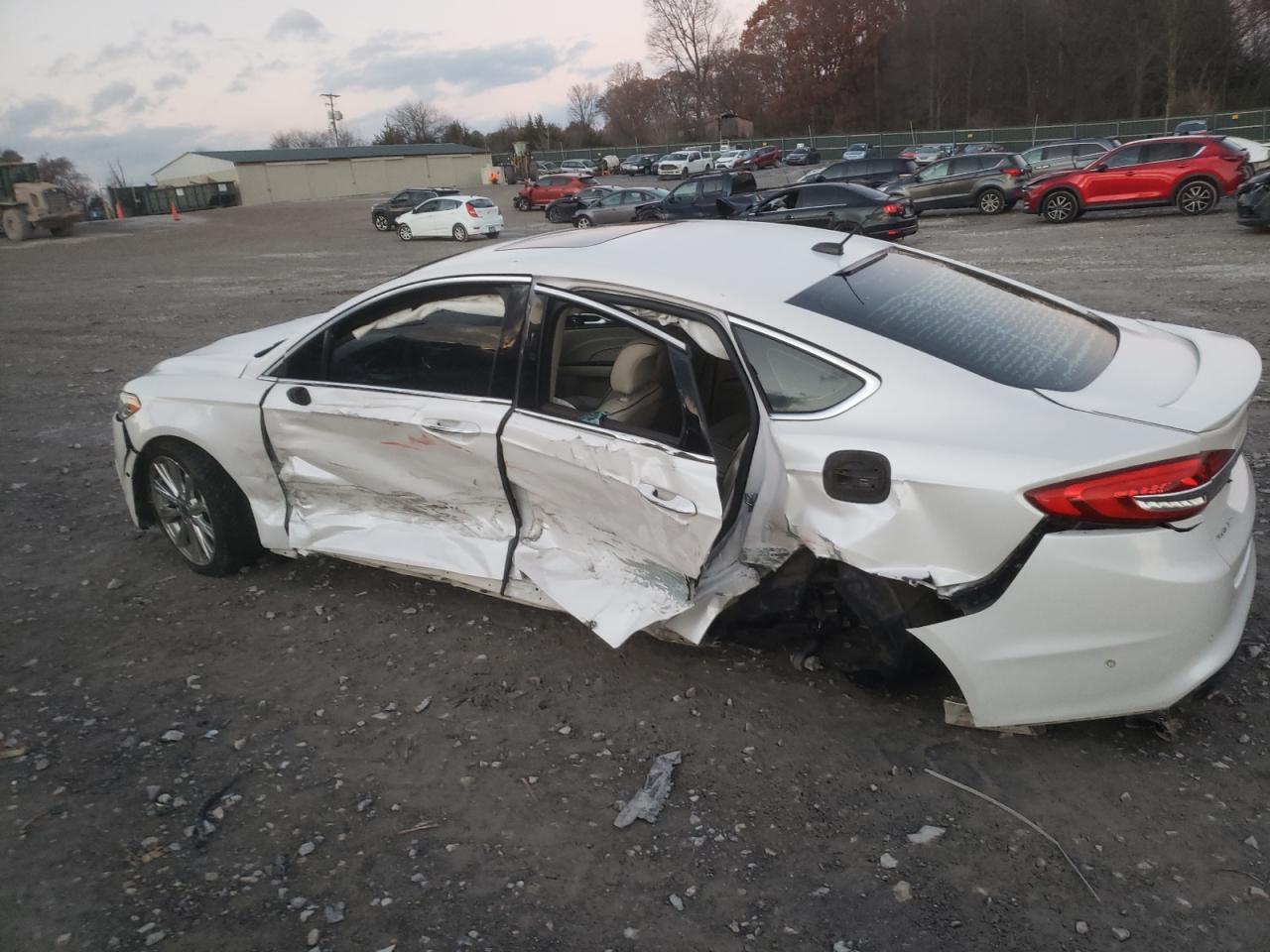2017 Ford Fusion VIN 3FA6P0K92HR244106 Copart auction photo, all over / undercarriage damage thumbnail 2