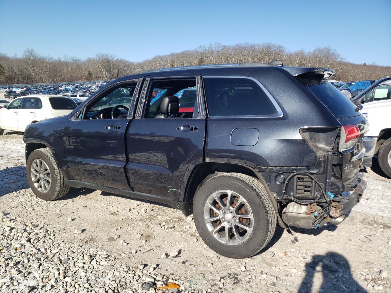2014 Jeep Grand Cherokee VIN 1C4RJFBG1EC355699 Copart auction photo, side / front end damage thumbnail 2