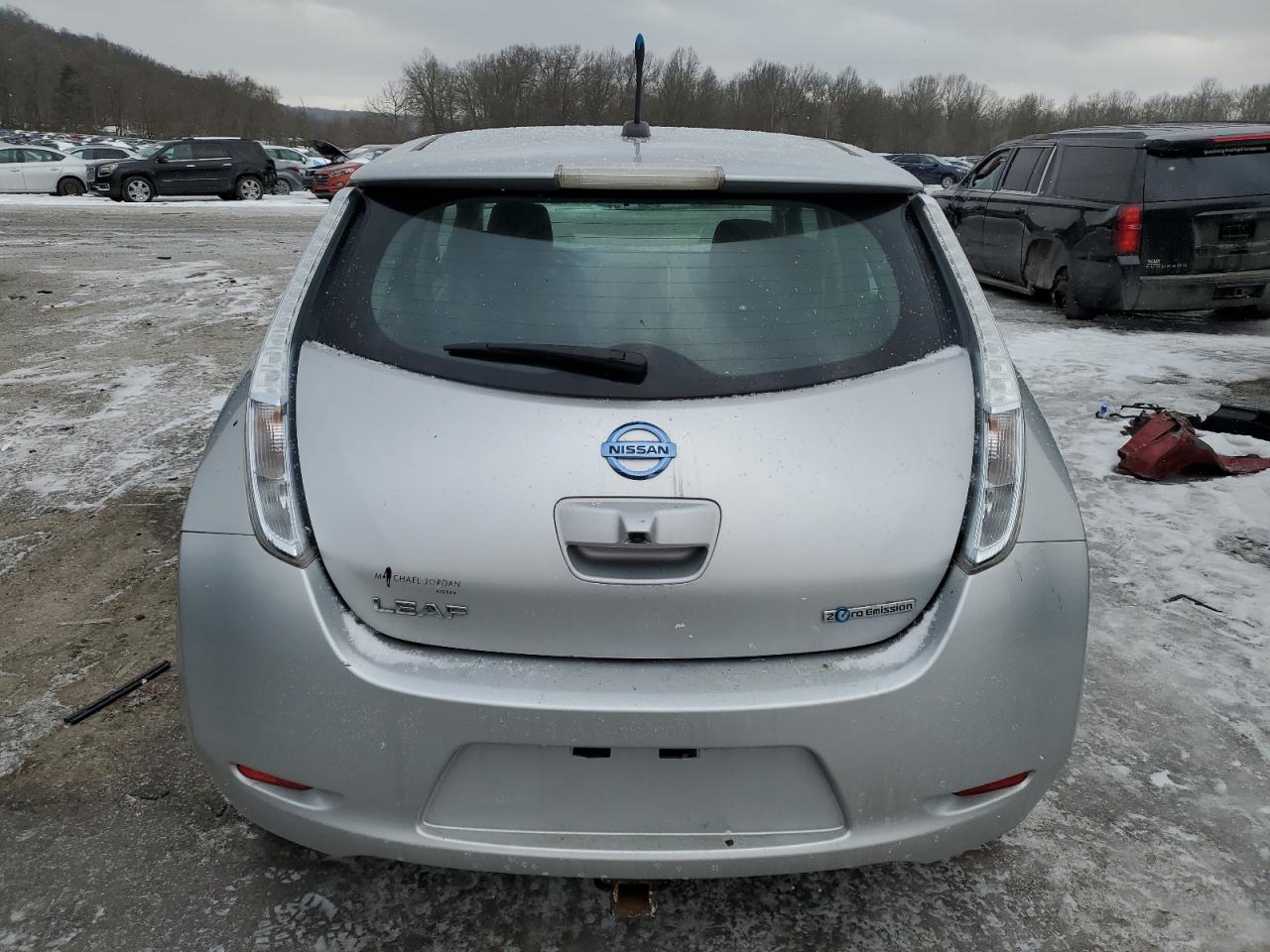 2014 Nissan Leaf VIN 1N4AZ0CP0EC331840 Copart auction photo, front end / side damage thumbnail 6