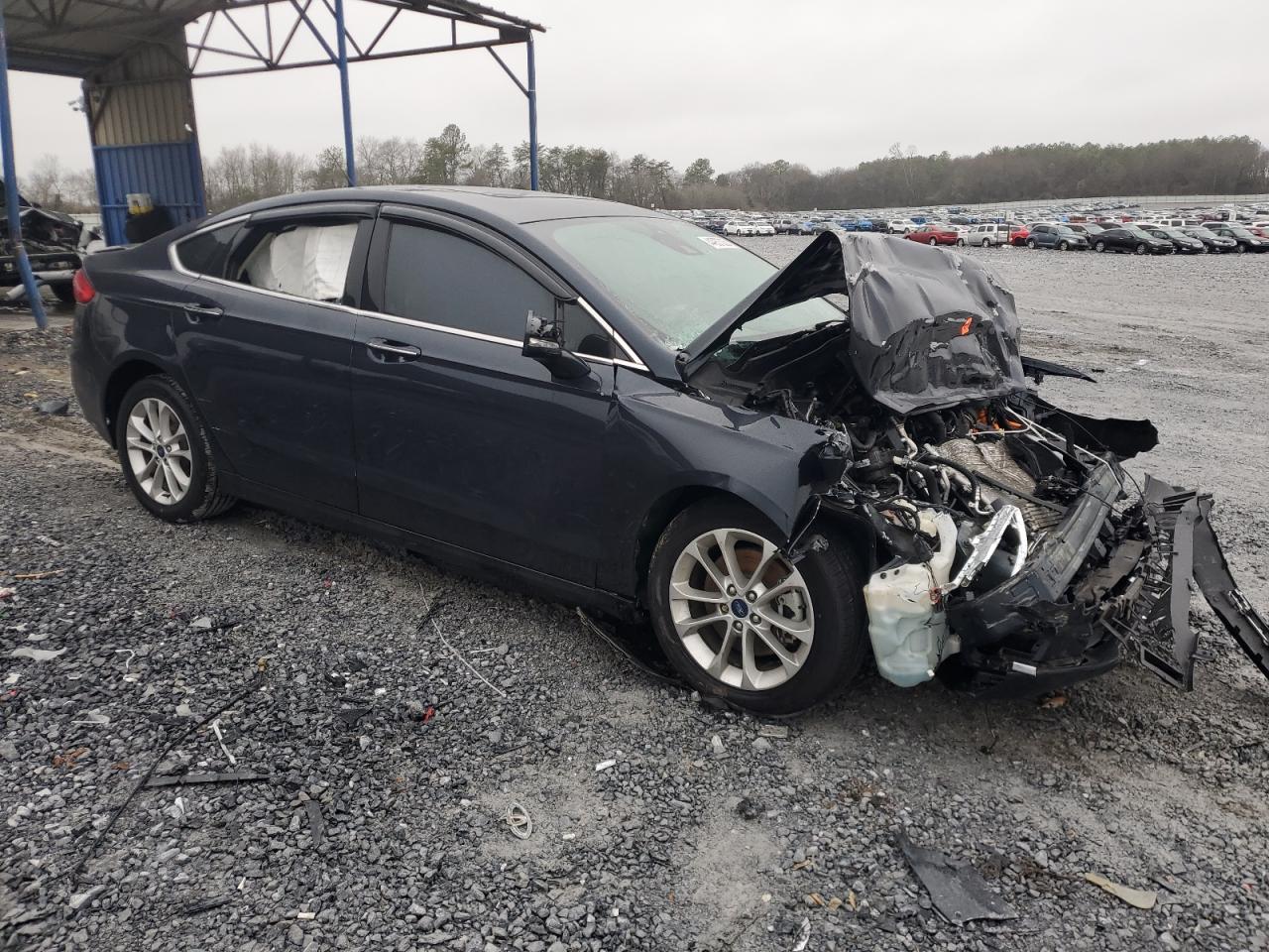 2020 Ford Fusion VIN 3FA6P0SU0LR106562 Copart auction photo, front end / side damage thumbnail 4