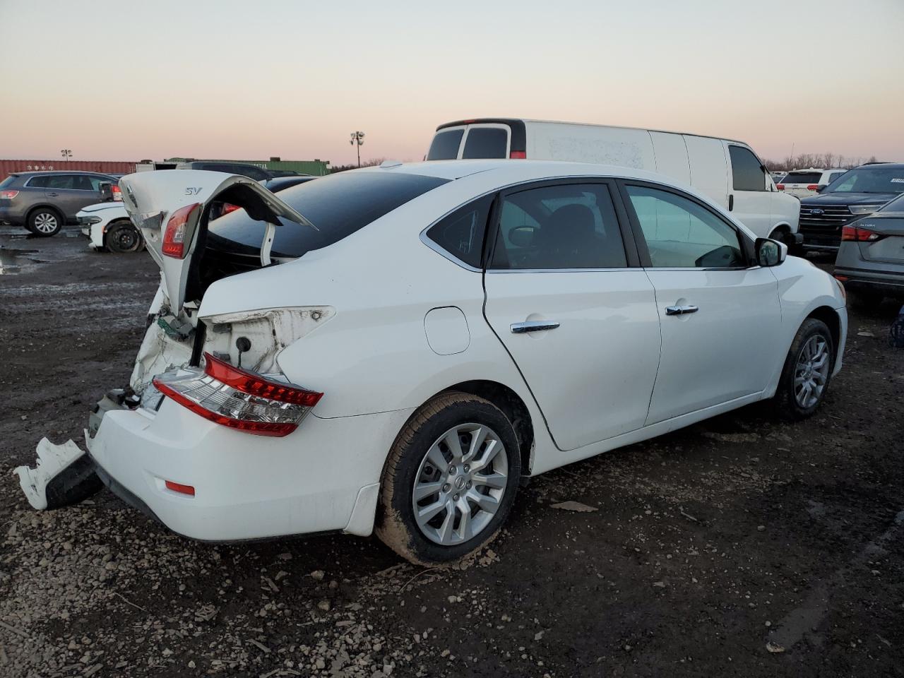 2015 Nissan Sentra VIN 3N1AB7AP5FY280180 Copart auction photo, rear end / side damage thumbnail 3