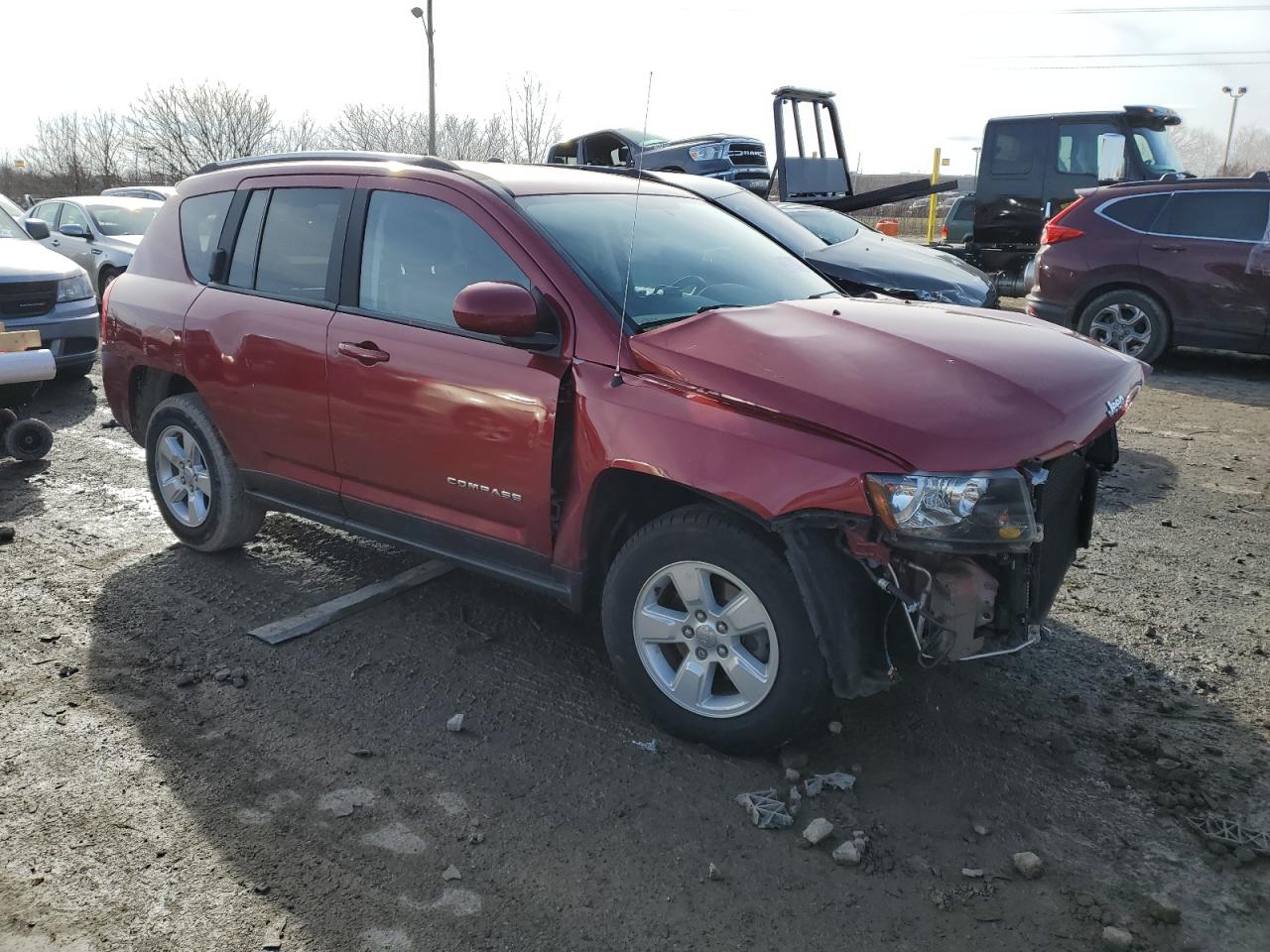 2016 Jeep Compass VIN 1C4NJCEA6GD735106 Copart auction photo, front end / mechanical damage thumbnail 4