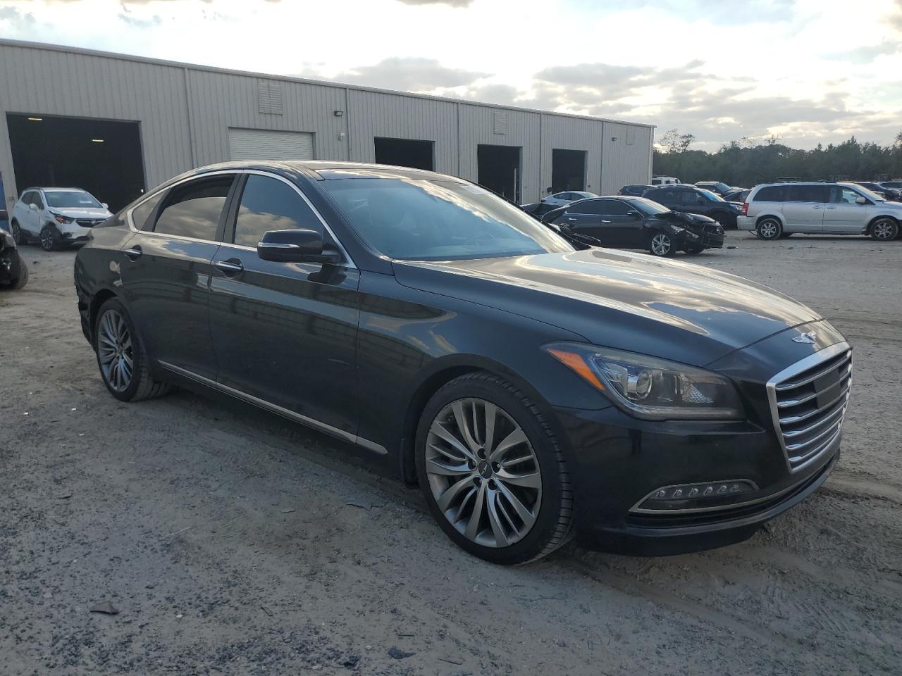 2017 Genesis G80 VIN KMHGN4JF2HU183072 Copart auction photo, rear end damage thumbnail 4