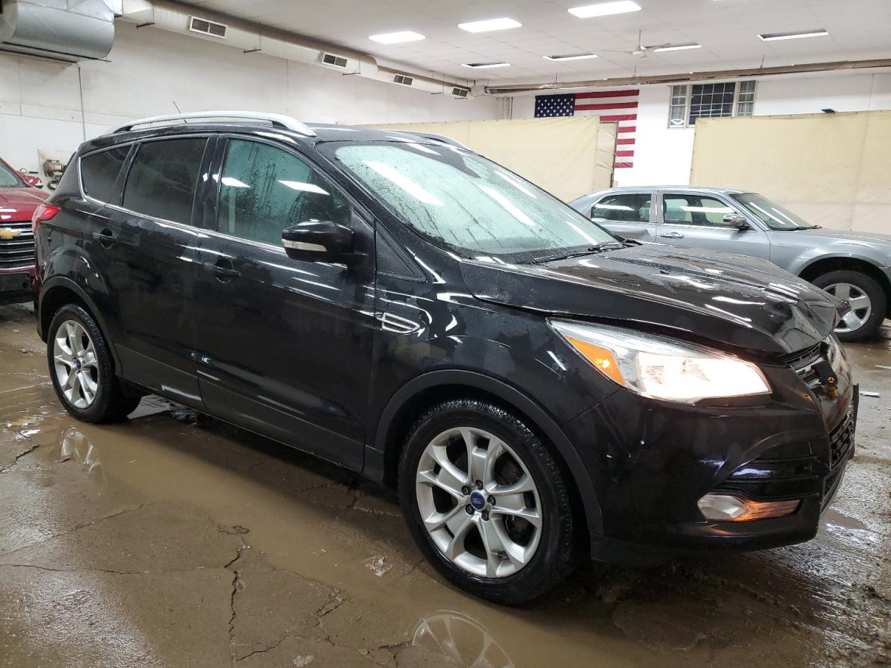 2014 Ford Escape VIN 1FMCU0J94EUA51740 Copart auction photo, front end / side damage thumbnail 4