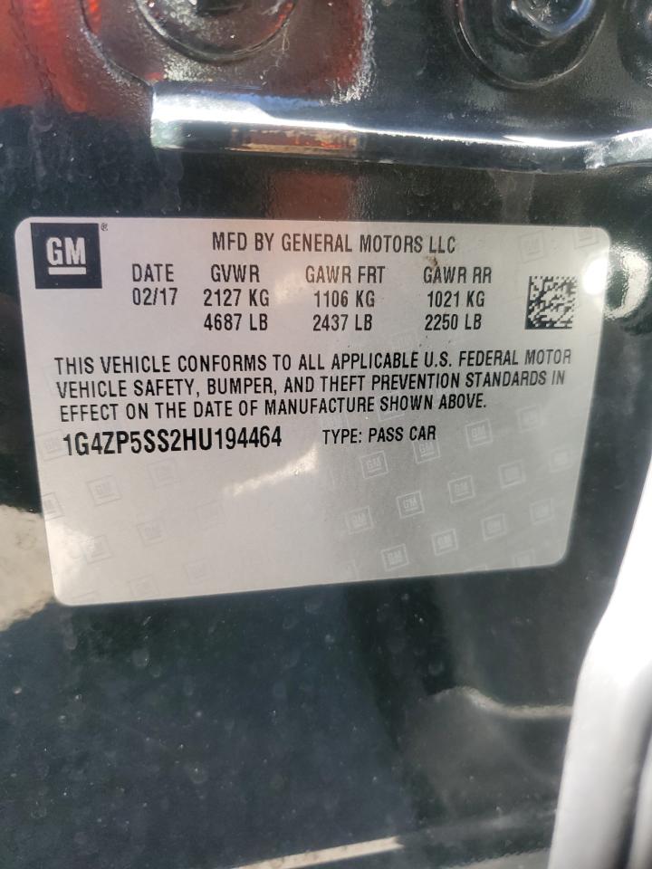 2017 Buick LaCrosse VIN 1G4ZP5SS2HU194464 Copart auction photo, front end damage thumbnail 14