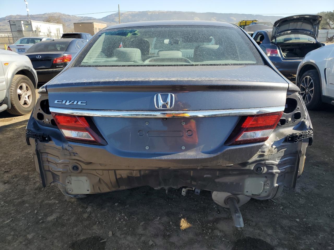 2014 Honda Civic VIN 19XFB2F56EE204142 Copart auction photo, rear end damage thumbnail 6