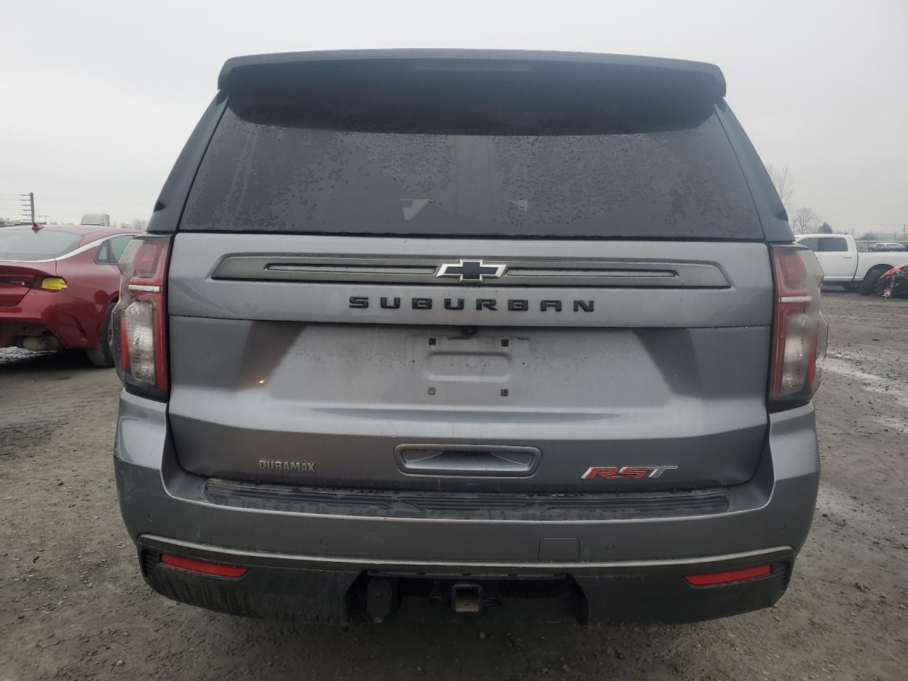 2021 Chevrolet Suburban VIN 1GNSKEKT0MR457391 Copart auction photo, front end / side damage thumbnail 6