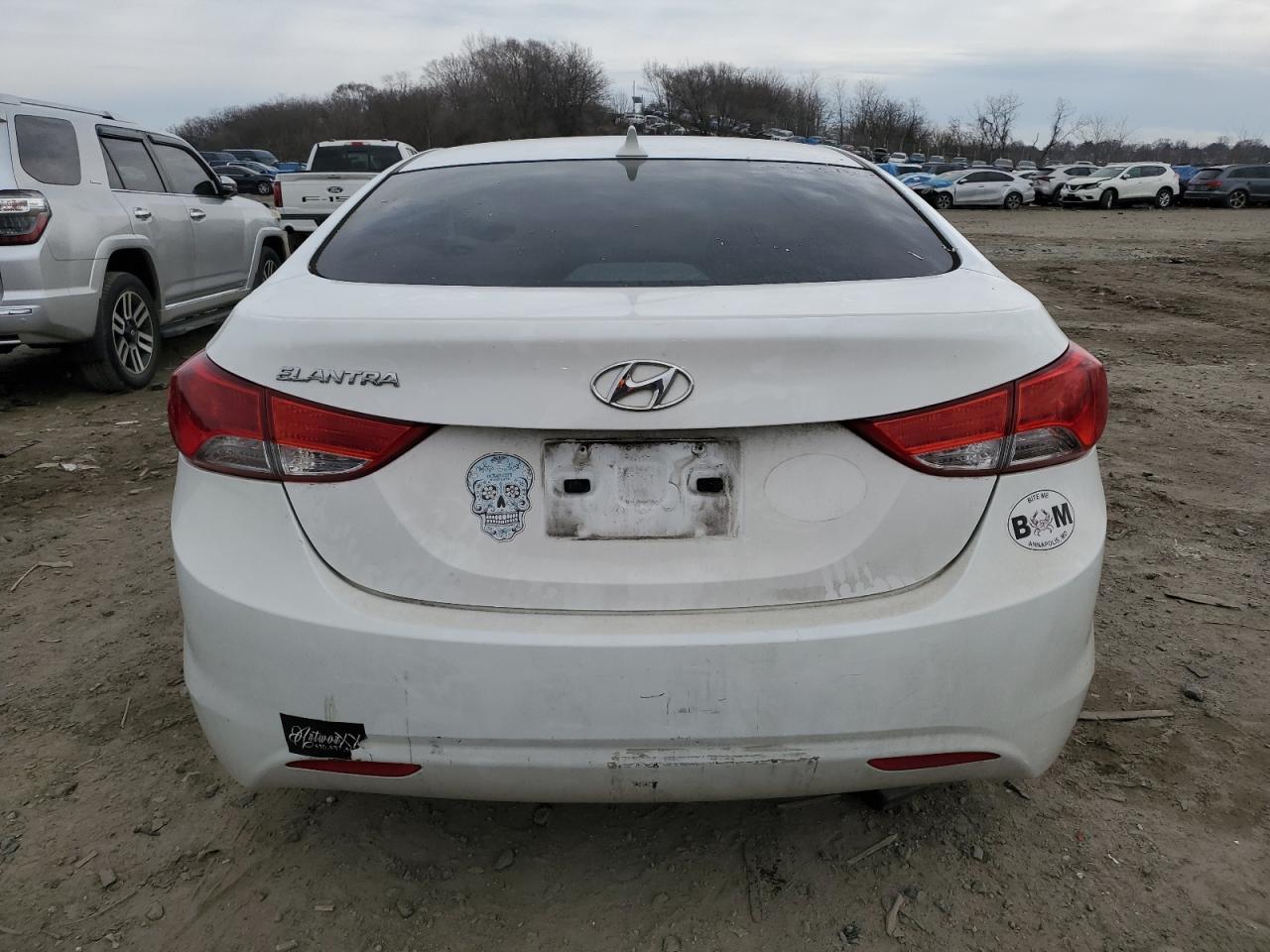 2013 Hyundai Elantra VIN 5NPDH4AE8DH425678 Copart auction photo, stripped damage thumbnail 6
