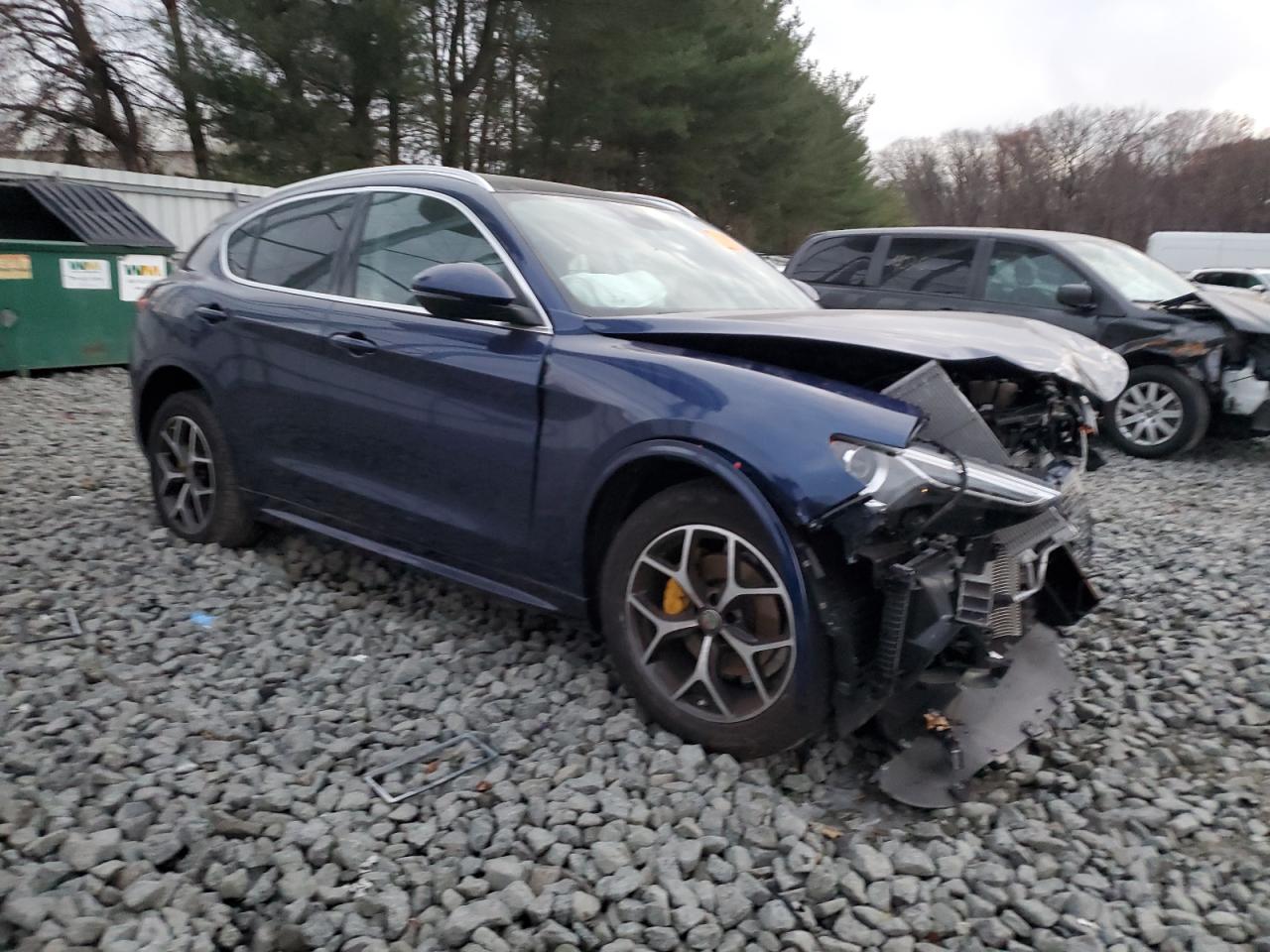 2021 Alfa Romeo Stelvio VIN ZASPAKBNXM7D12878 Copart auction photo, front end damage thumbnail 4