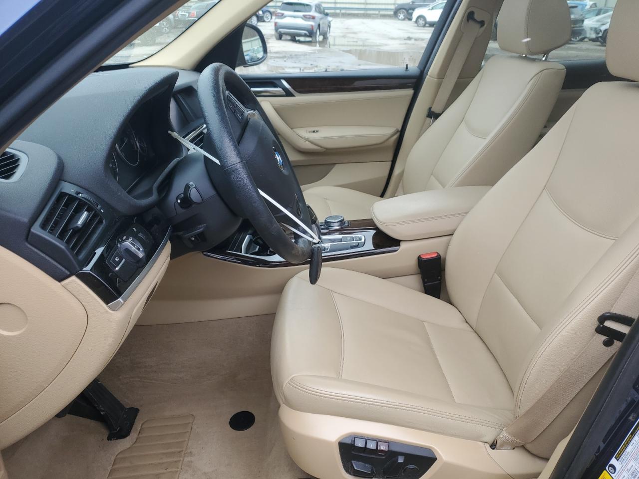 2016 BMW X3 VIN 5UXWX9C55G0D89733 Copart auction photo, side / front end damage thumbnail 7