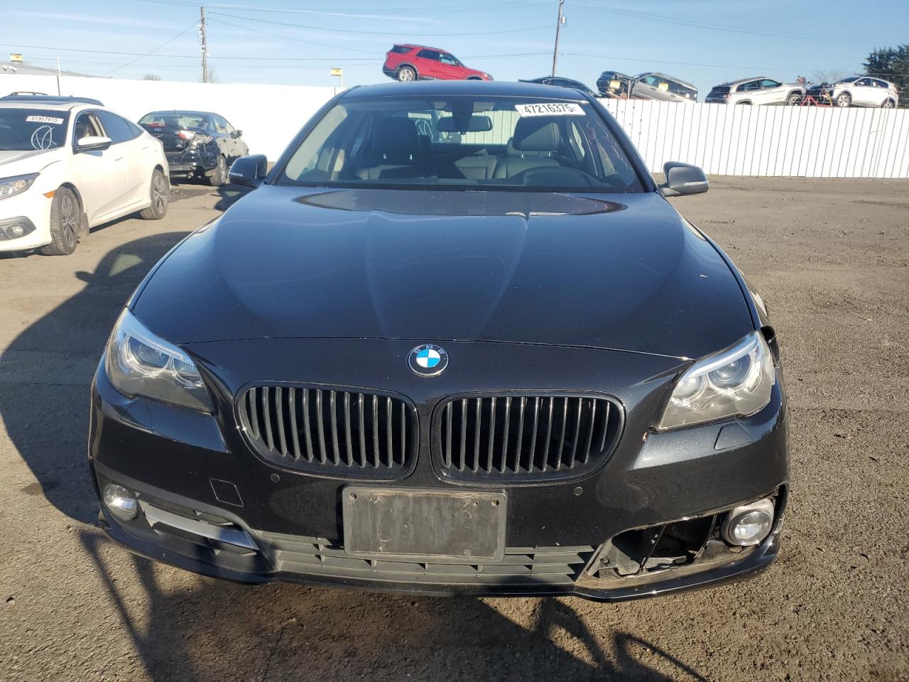 2015 BMW 5er VIN WBA5A7C58FD626851 Copart auction photo, side / undercarriage damage thumbnail 5