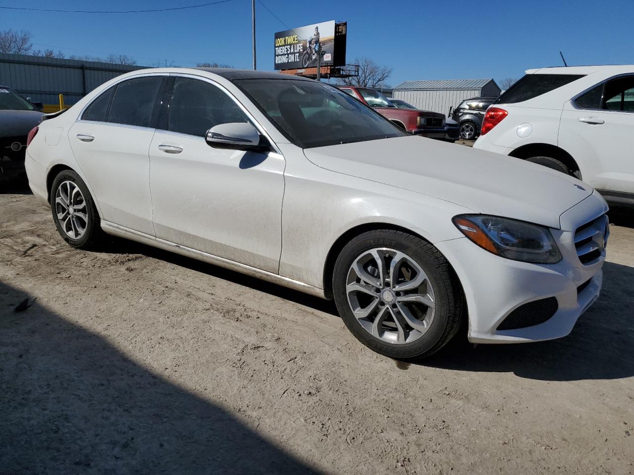 2017 Mercedes-Benz C-klasse VIN 55SWF4JB4HU206370 Copart auction photo, rear end damage thumbnail 4