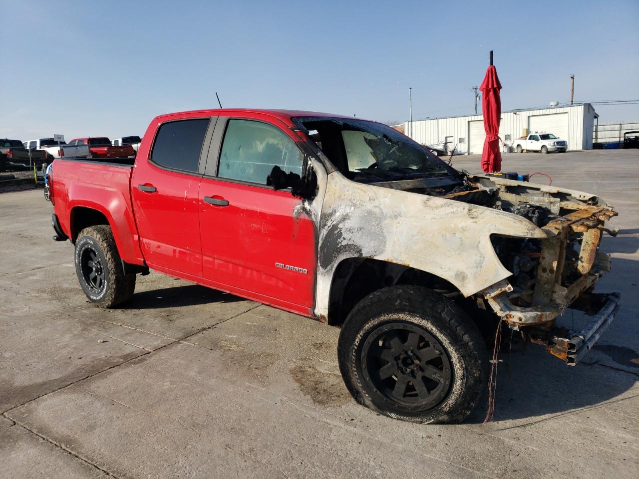 2018 Chevrolet Colorado VIN 1GCGTBEN2J1150516 Copart auction photo, burn damage thumbnail 4