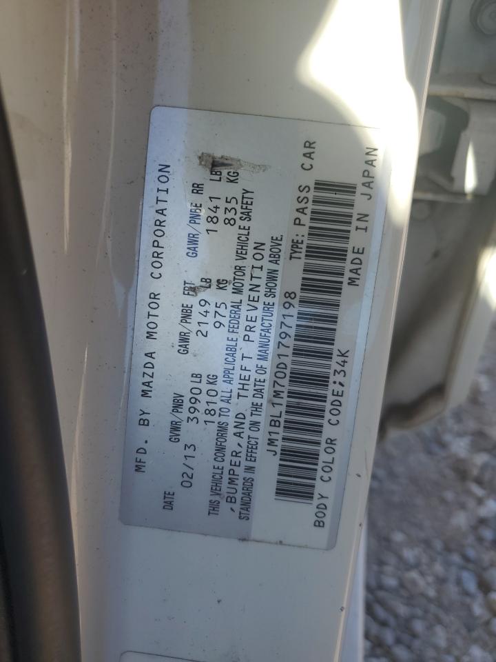 2013 Mazda 3 VIN JM1BL1M70D1797198 Copart auction photo, all over damage thumbnail 12