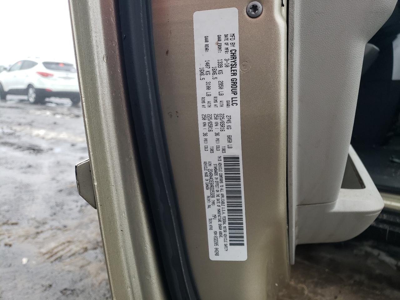 2010 Dodge Caravan VIN 2D4RN4DE6AR225328 Copart auction photo, side damage thumbnail 13