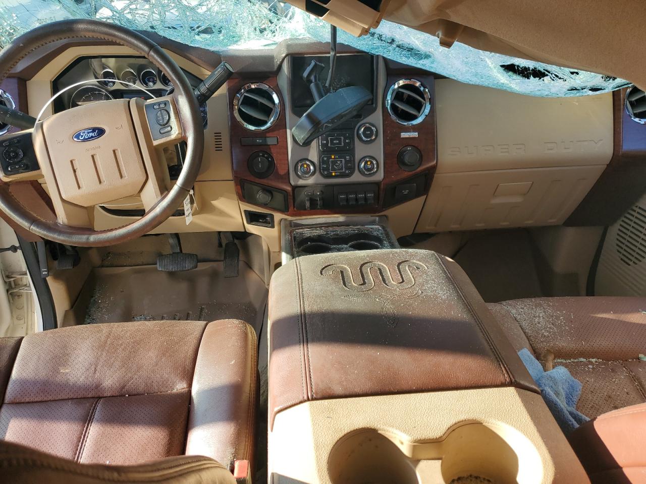 2013 Ford F350 VIN 1FT8W3BT7DEB68902 Copart auction photo, top/roof damage thumbnail 8