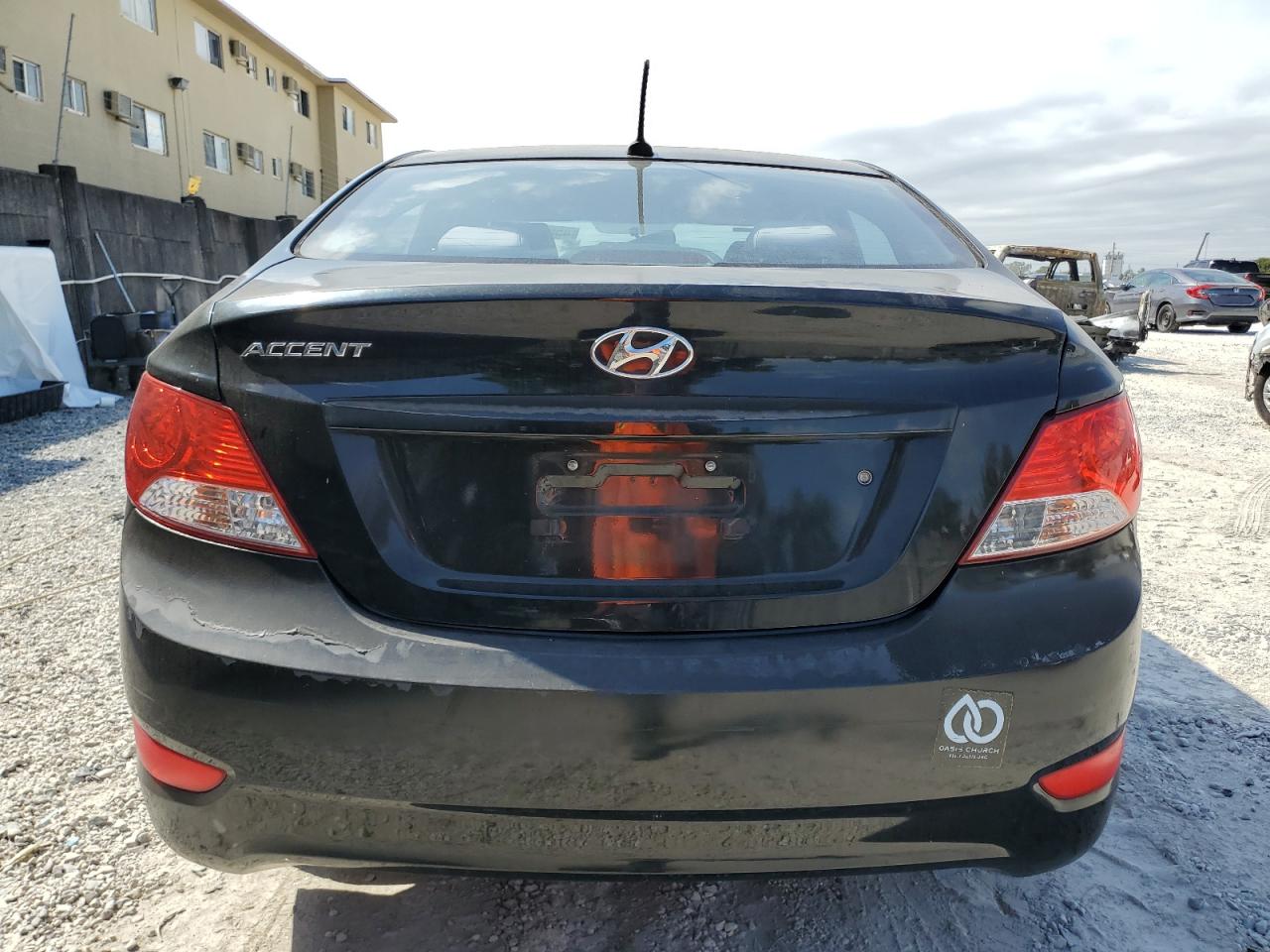 2014 Hyundai Accent VIN KMHCT4AE6EU716273 Copart auction photo, front end damage thumbnail 6