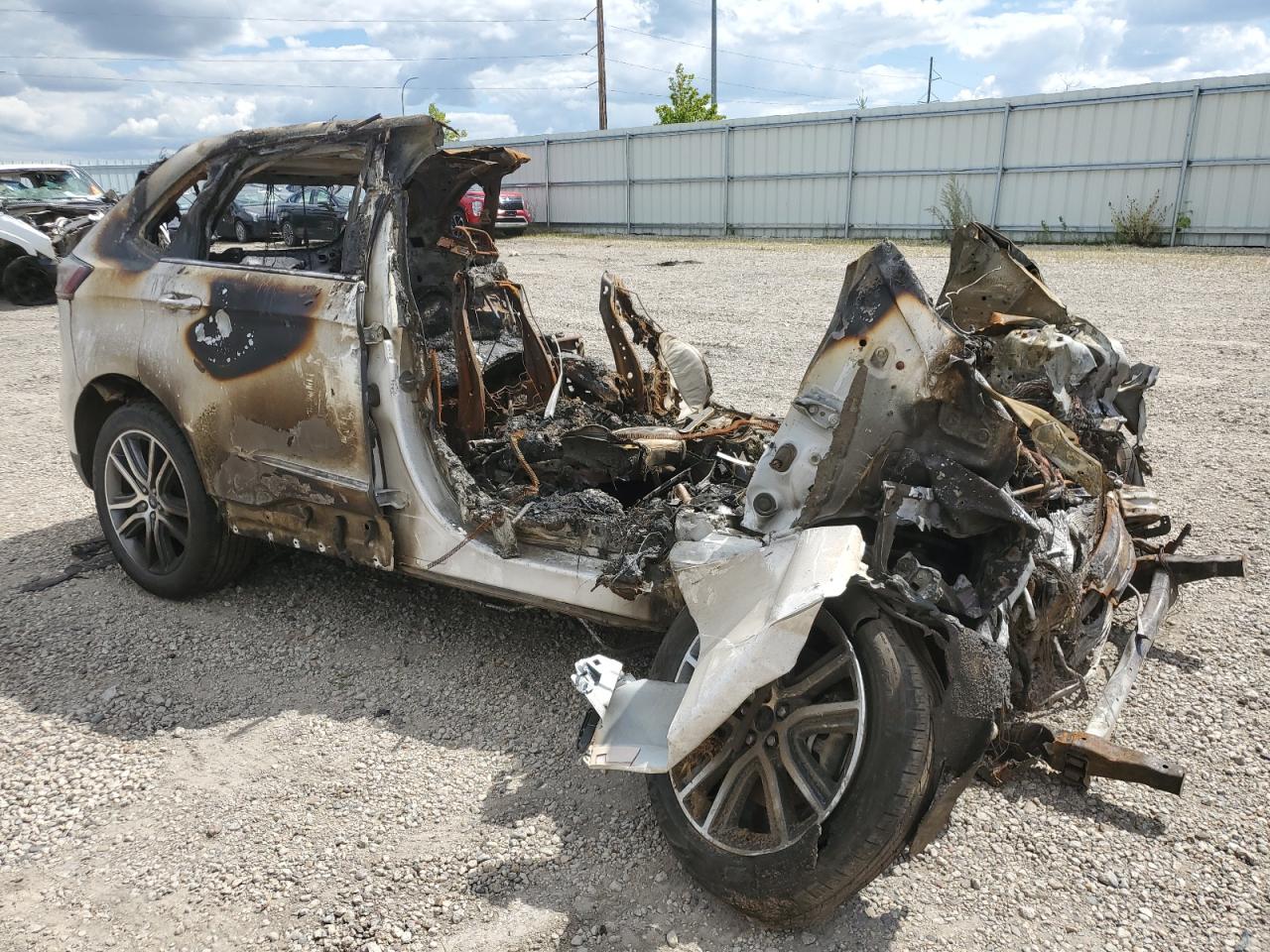 2019 Ford Edge VIN 2FMPK4K97KBB04221 Copart auction photo, burn damage thumbnail 4