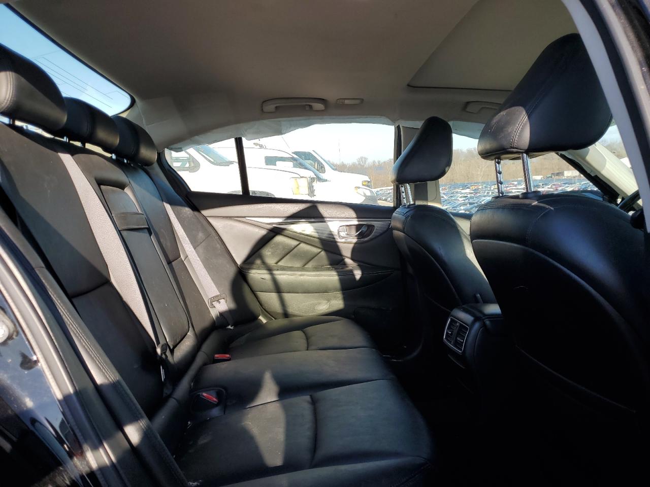 2014 Infiniti Q50 VIN JN1BV7AR4EM695666 Copart auction photo, front end / side damage thumbnail 10
