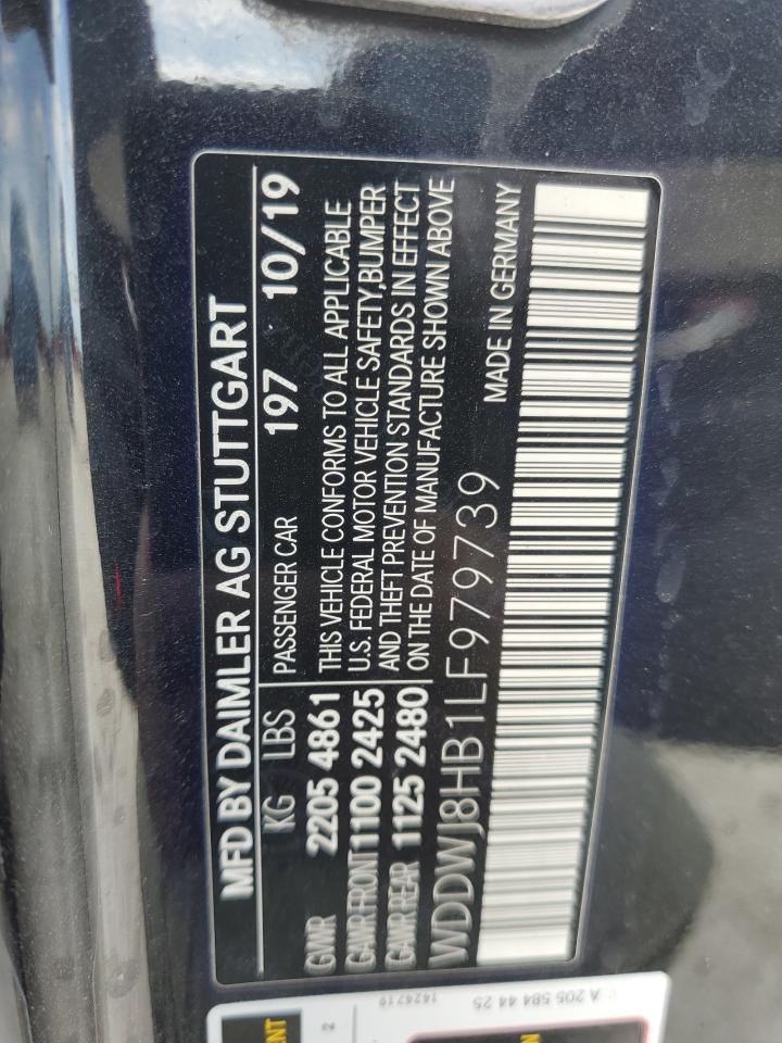 2020 Mercedes-Benz C-klasse VIN WDDWJ8HB1LF979739 Copart auction photo, rear end / side damage thumbnail 13