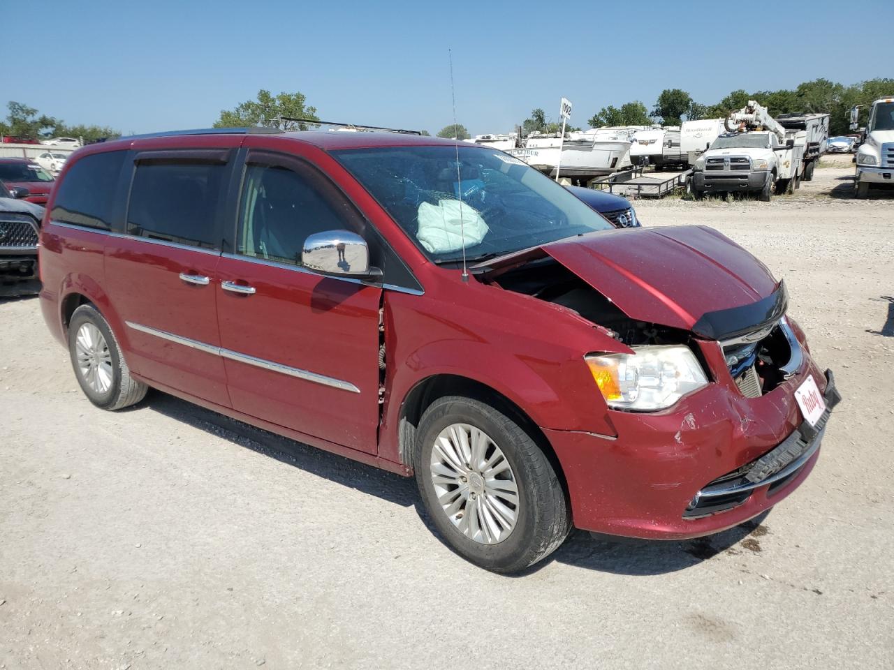 2012 Chrysler Town & Country VIN 2C4RC1GG7CR387051 Copart auction photo, front end / rear end damage thumbnail 4