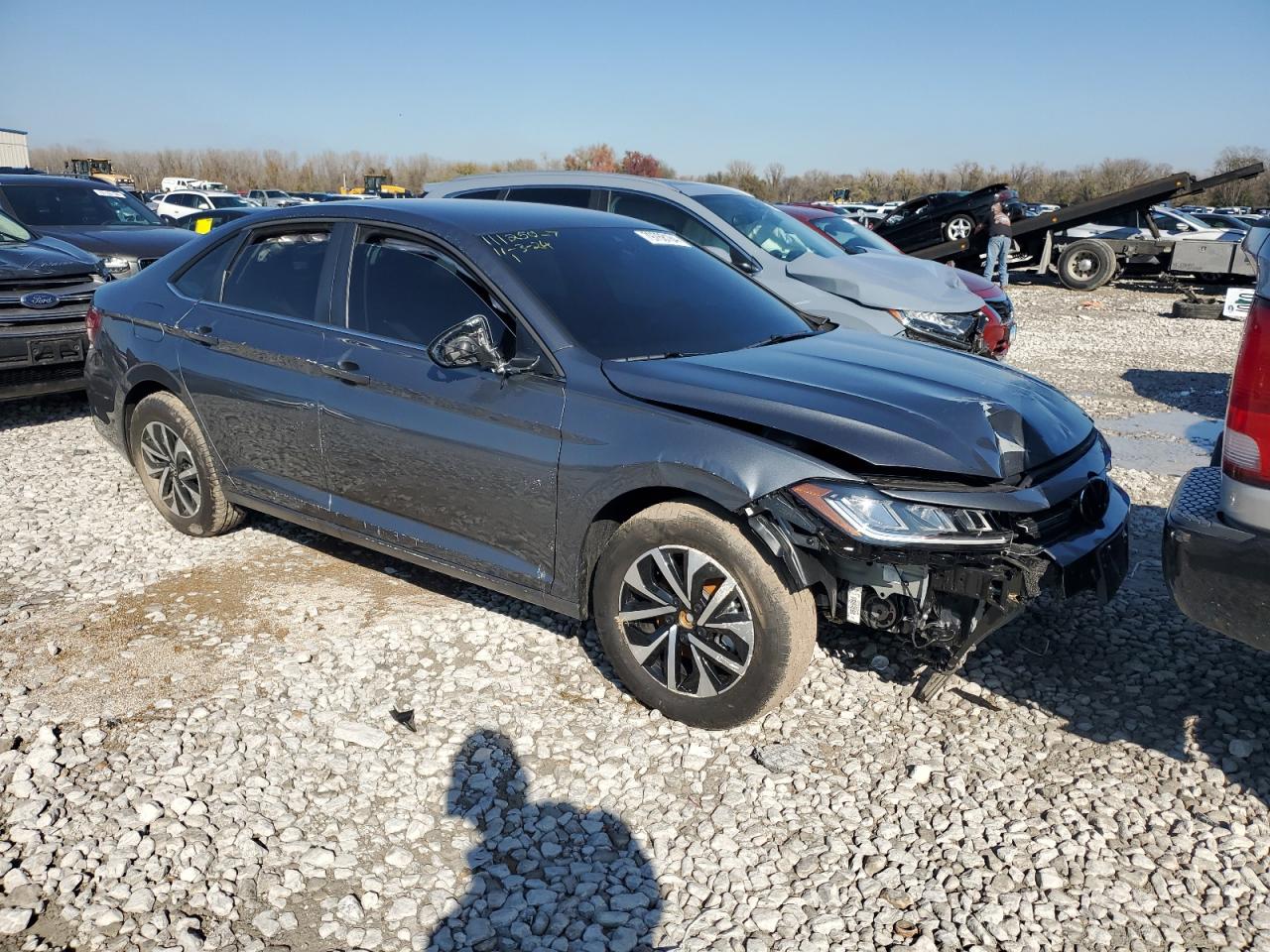 2025 Volkswagen Jetta VIN 3VW5X7BU8SM000528 Copart auction photo, front end damage thumbnail 4