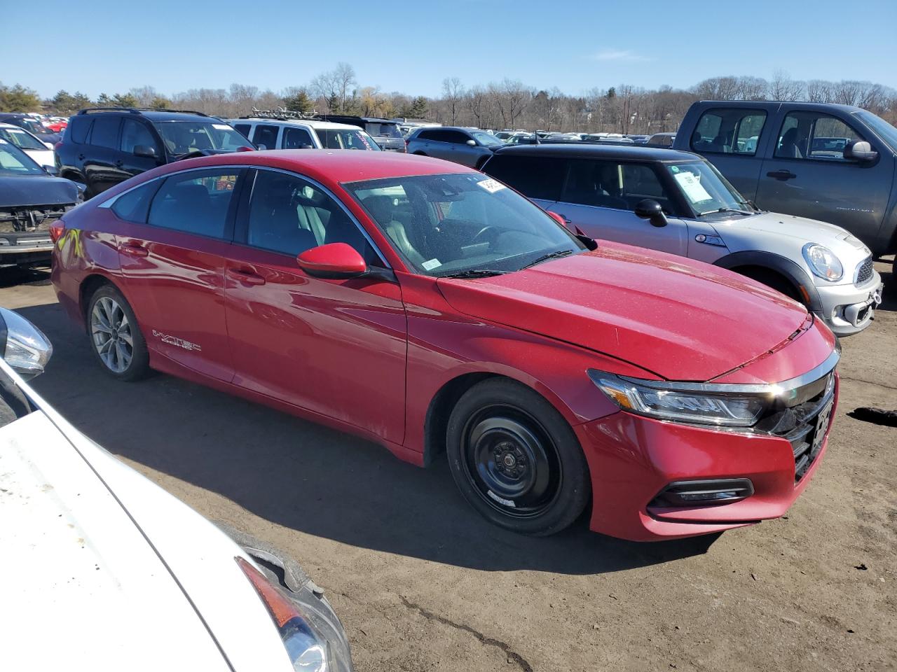 2018 Honda Accord VIN 1HGCV1F39JA247200 Copart auction photo, front end / side damage thumbnail 4