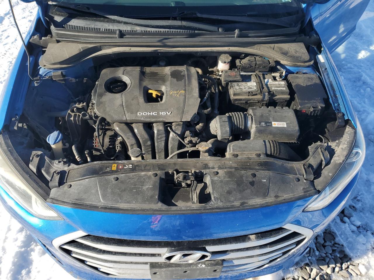 2017 Hyundai Elantra VIN KMHD84LF8HU212078 Copart auction photo, all over damage thumbnail 12