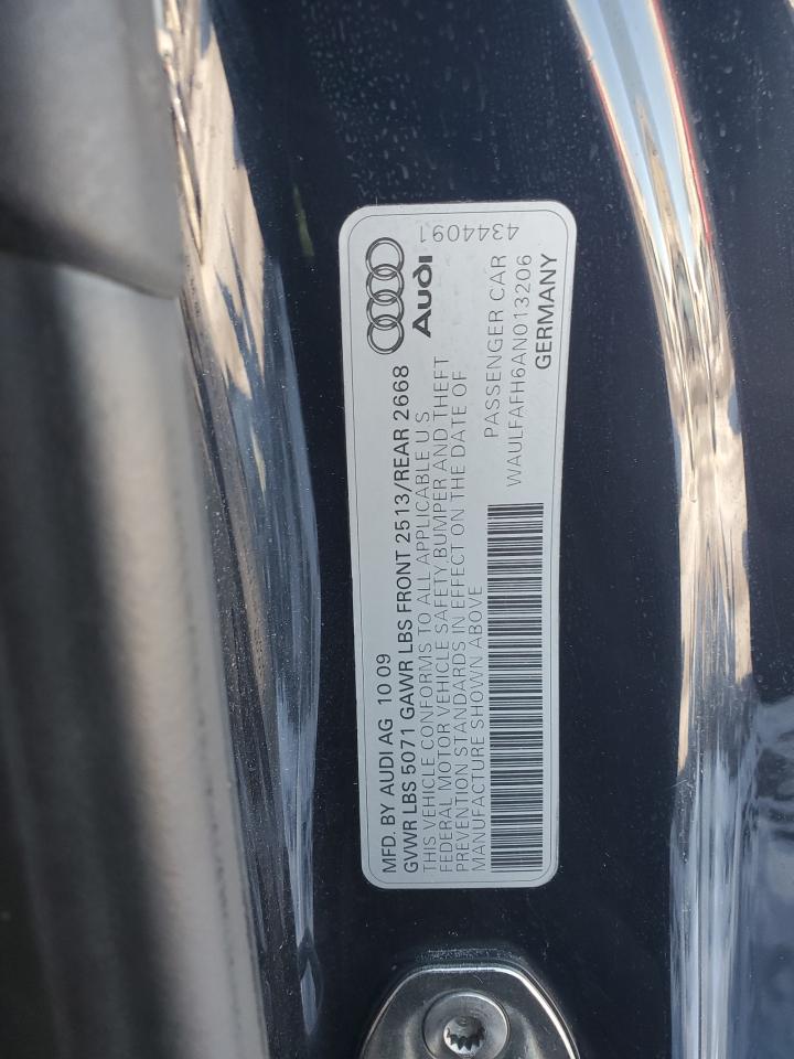 2010 Audi A5 VIN WAULFAFH6AN013206 Copart auction photo, all over damage thumbnail 12