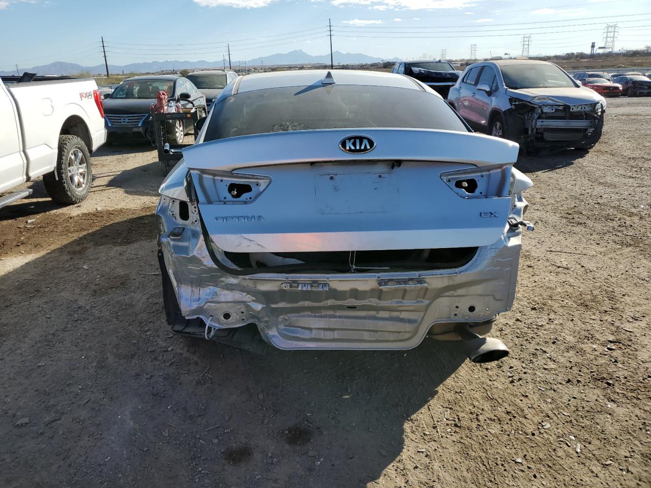 2016 KIA Optima VIN 5XXGU4L33GG058449 Copart auction photo, rear end / frame damage damage thumbnail 6