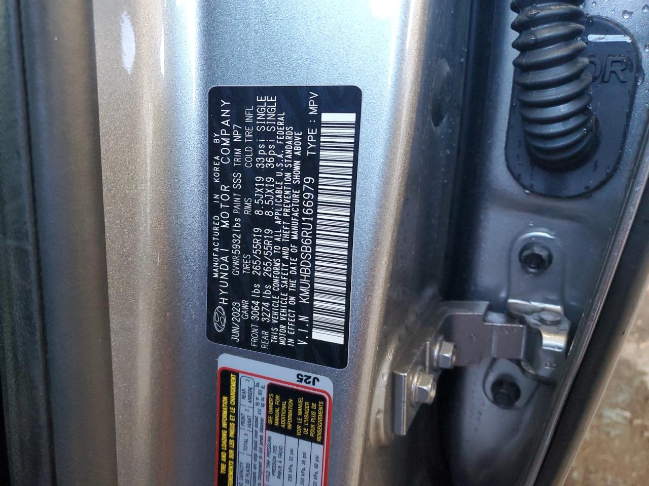 2024 Genesis Gv80 VIN KMUHBDSB6RU166979 Copart auction photo, rear end damage thumbnail 14