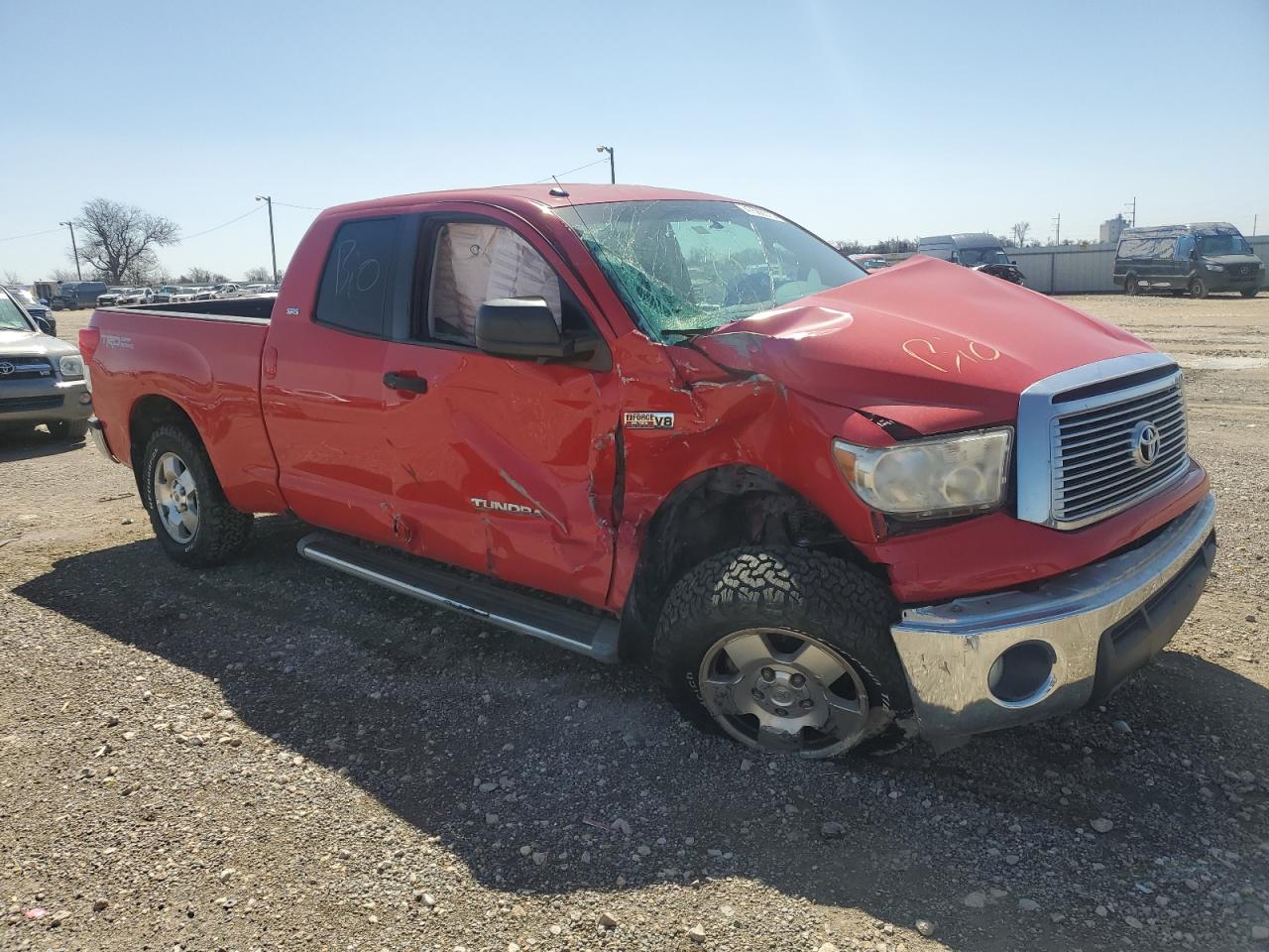 2010 Toyota Tundra VIN 5TFRY5F13AX088693 Copart auction photo, front end / side damage thumbnail 4