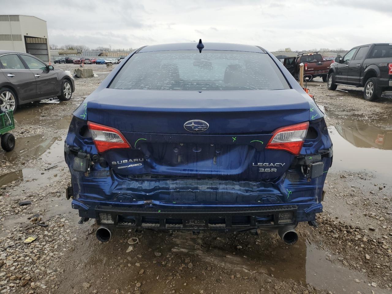 2016 Subaru Legacy VIN 4S3BNEJ63G3032895 Copart auction photo, rear end damage thumbnail 6